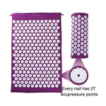 tapis massage acupression points blancs violet coussin cervical moderne ergonomique adhésif yoga fitness
