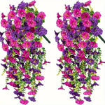 guirlande fleurs artificielles violet rose vert moderne décoration maison mariage anniversaireintérieur
