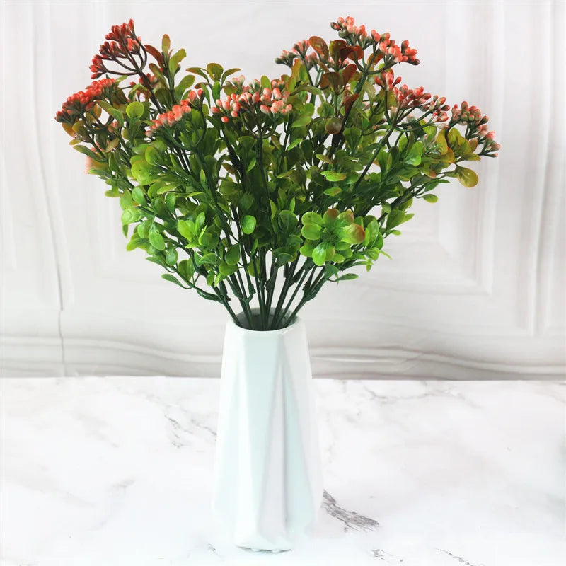 bouquet fleurs artificielles moderne vert rose blanc mariage décoration intérieure festive