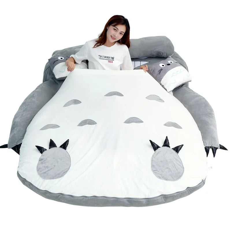 lit gris blanc dessin animé mousse mémoire forme latex doux contemporain enfant superposé tapis