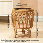 cache pot tressé rustique bohème naturel grande petite fleur verte support plante maison jardin