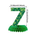 numéros table vert pixelisé moderne fête anniversaire enfant baptême événement révélation sexe retour école