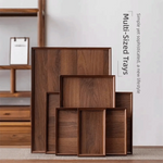plateau bambou noir noyer grain bois moderne dimensions variées cuisine