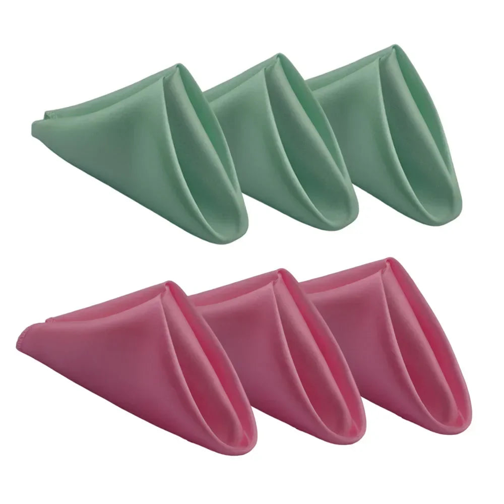 serviettes table satin carrées mariage décoration fête couleur unie classique