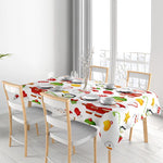 nappe noël moderne imperméele scénique blanche rouge verte jaune festive mariageextérieurhôtel