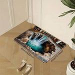 tapis moderne effet cascade naturel antidérapant polyester bleu gris beige salon chambre