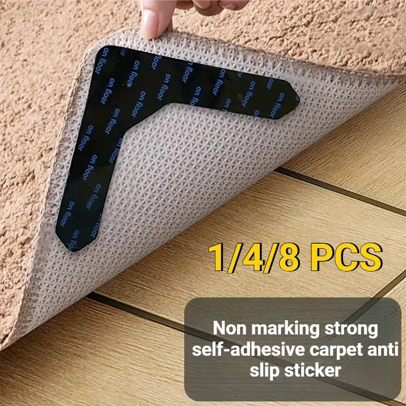 sticker anti dérapant adhésif respectueux environnement tapis sols escaliers texture duveteuse motifs géométriques contemporain