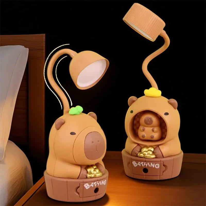 lampe table rechargeable usb moderne ours marron flexible verte étudiante chambre veilleuse ab