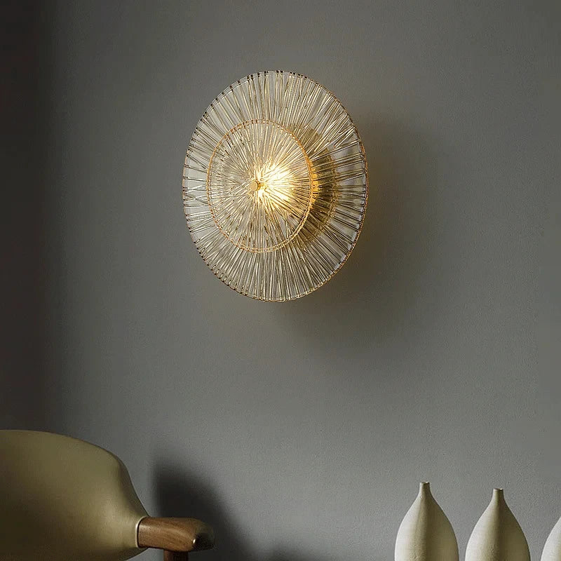 appliques murales modernes doré beige clair led 90260v 2492000lm fixées mur translucent
