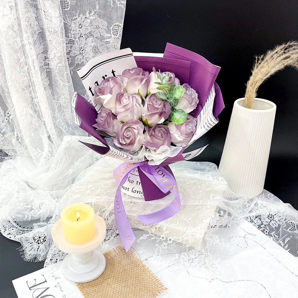 bouquet roses artificielles classique décoration mariage anniversaire intérieur festive pendaison crémaillère