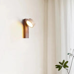 lampe murale moderne bois papier peint beige taches brunes wabi sabi led fixée mur
