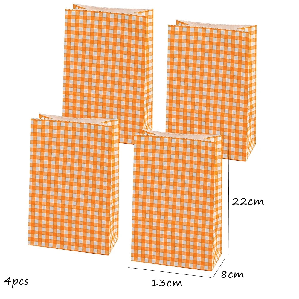 serviettes papier festives carreaux fruits pommes poires anniversaire mariage printemps orange rose