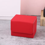 boîtes rangement pliantes simili cuir rouge verte violette grise noire moderne