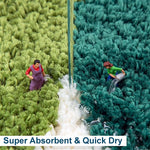 tapis bain feuilles vertes fond blanc absorbant antidérapant doux microfibre moderne salle bain