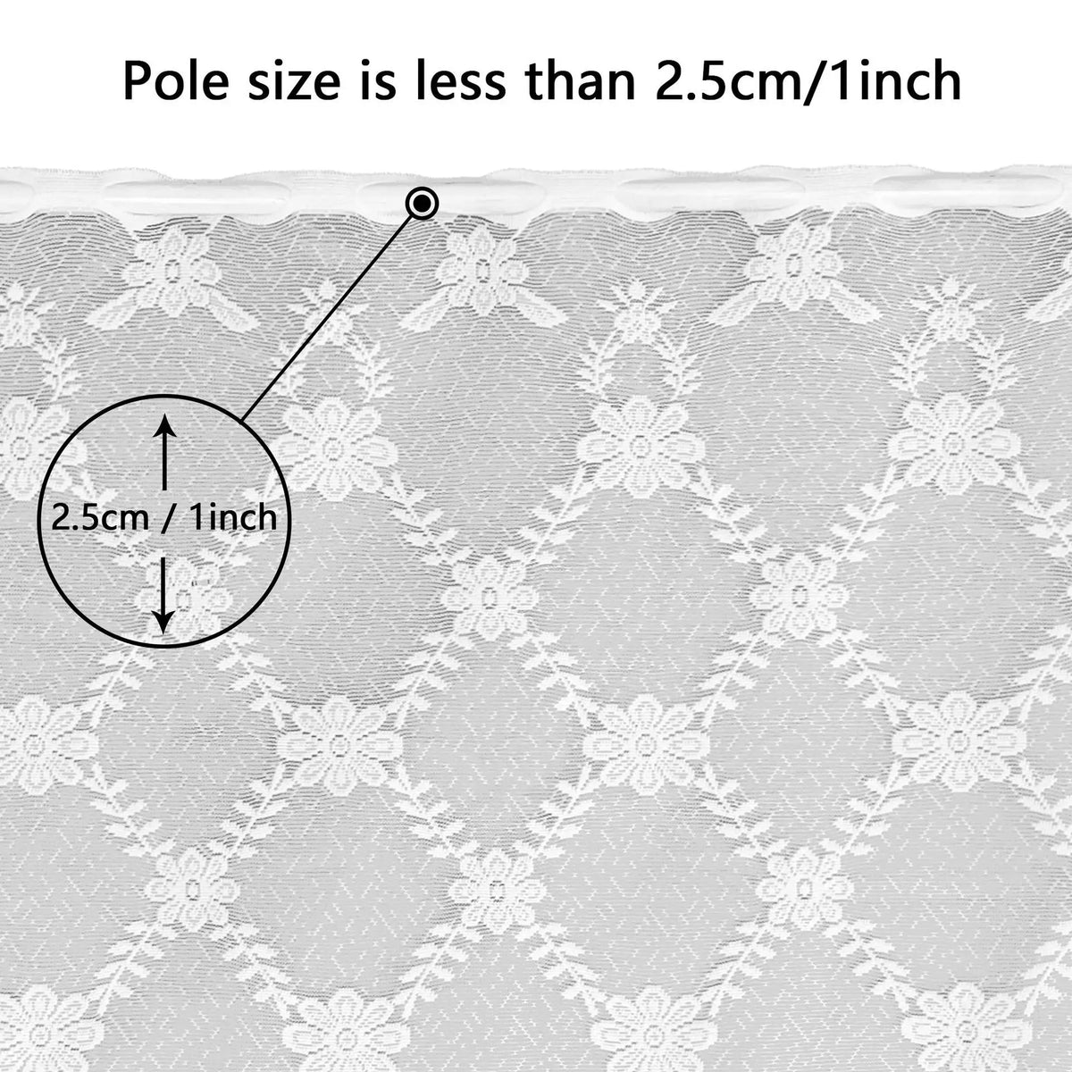 rideau blanc fleur géométrique translucide brodé 140x60cm polyester nordique décoration fenêtre