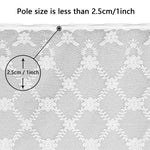 rideau blanc fleur géométrique translucide brodé 140x60cm polyester nordique décoration fenêtre