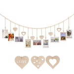 guirlande décorative bois photos bohème rustique minimaliste clips tressées/photos diverse sujet