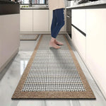 tapis sol antidérapant moderne gris blanc intérieur cuisine salle bain chambre porte lavage main