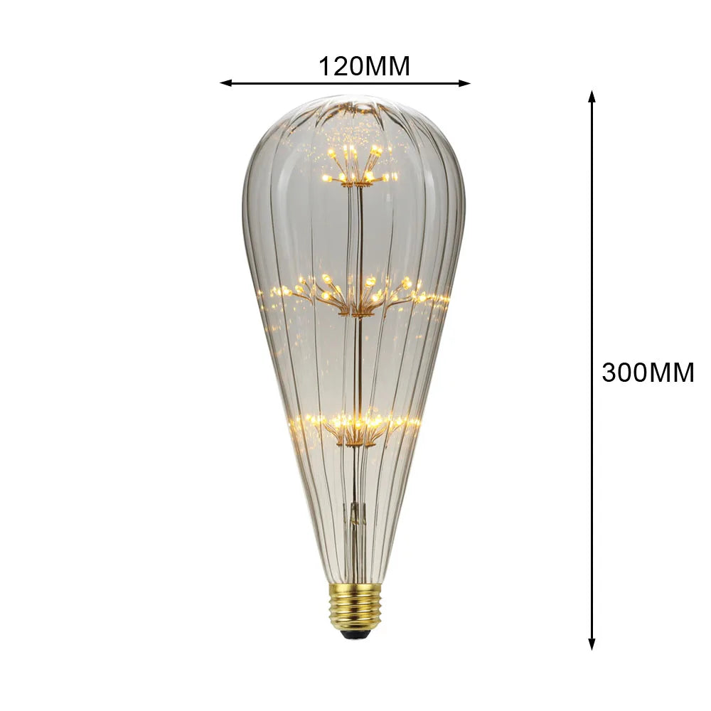 ampoules led décoratives vintage transparentes filament feuilles dorées opalescentes culot e27