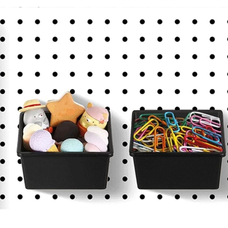 boîtes rangement pratiques modernes noir clips métalliques transparents organisation atelier garage