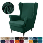 housse fauteuil oreilles velours extensible repose pied salon salon chambre