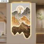 Détail du design arc de la peinture murale lumineuse avec éclairage LED
