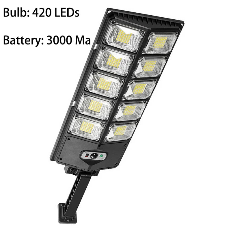lampe rue led solaire détecteur mouvement moderne sans fil 10000 lumens