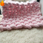 tapis jeu coton blanc rose motif géométrique moderne doux bébé
