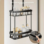 étagère salle bain noire métal moderne crochets tablettes rangement douche