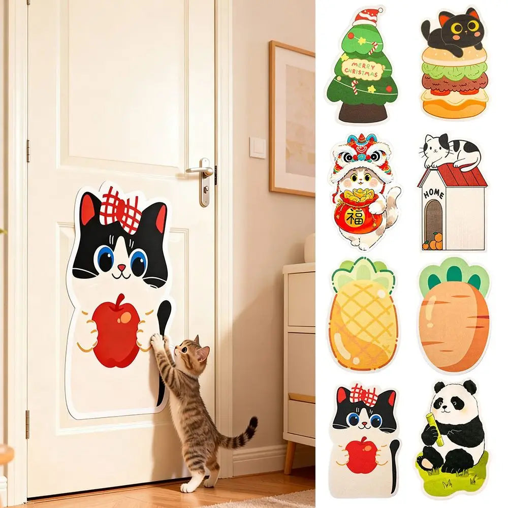 autocollants muraux animaux chat pomme ananas hamburger carotte cartoon opaques adhésifs chambre enfants deco
