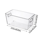 boîtes rangement transparentes plastique réutiliables poignées moderne minimaliste empilables garde manger réfrigérateur congélateur respectueux