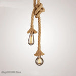 suspension lumineuse industrielle corde tressée naturelle ampoules filaments noir rustic
