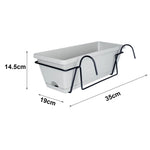 jardinière bac fleurs verte moderne clips métalliques rouille noire rechargeable extérieure balcon
