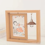 cadre photo suspendu transparent japonais bois imitation élément decoratif lanterne fenetre transparenteintérieurOpaque