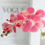 bouquet artificiel orchidées papillon latex rose orange violet blanc modernes 60cm