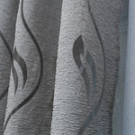 rideau jacquard gris moderne motif vagues polyester opacité inclusion bureauhôtelmaisoncafé