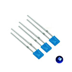 diodes led bleu vert jaune rouge blanc 2x5x7mm opaques mat standard 100 pieces