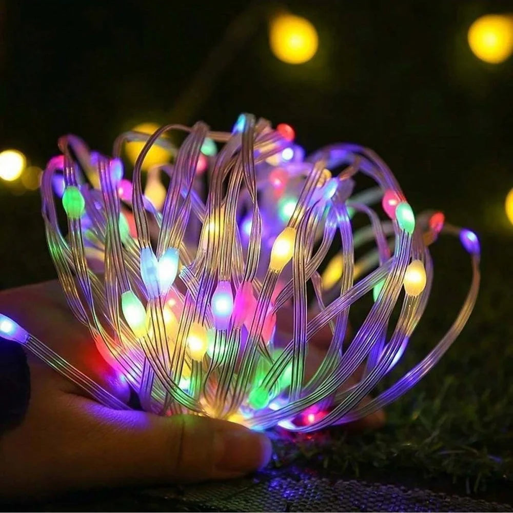 guirlande lumineuse solaire 100m 800led multicolor télécommande modes festif extérieur