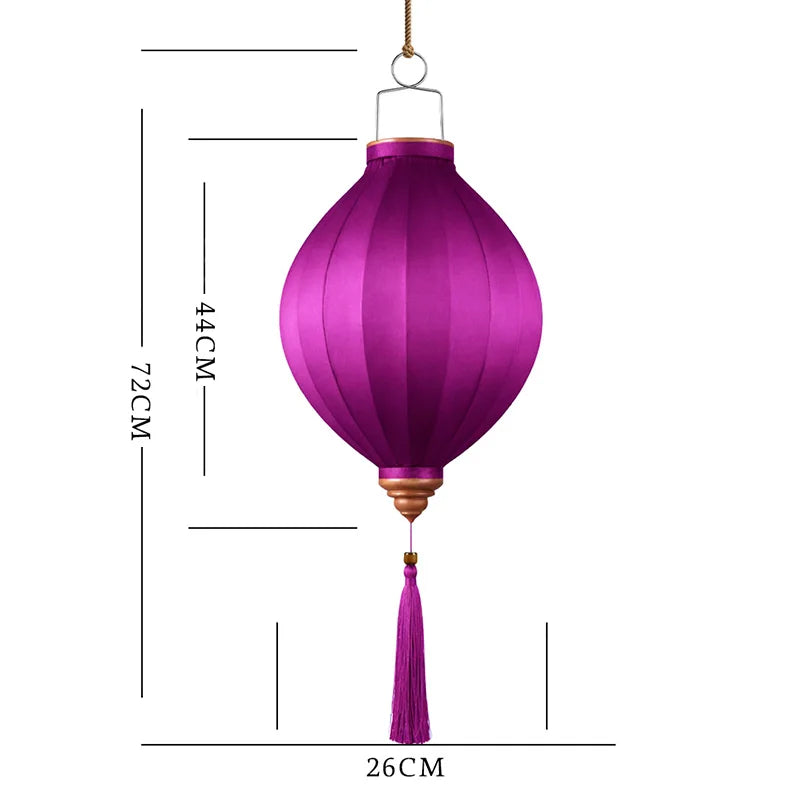 lanternes traditionnelles imprimées fleurs dorées opaques couleurs vives tissu anniversaire noël fêtes