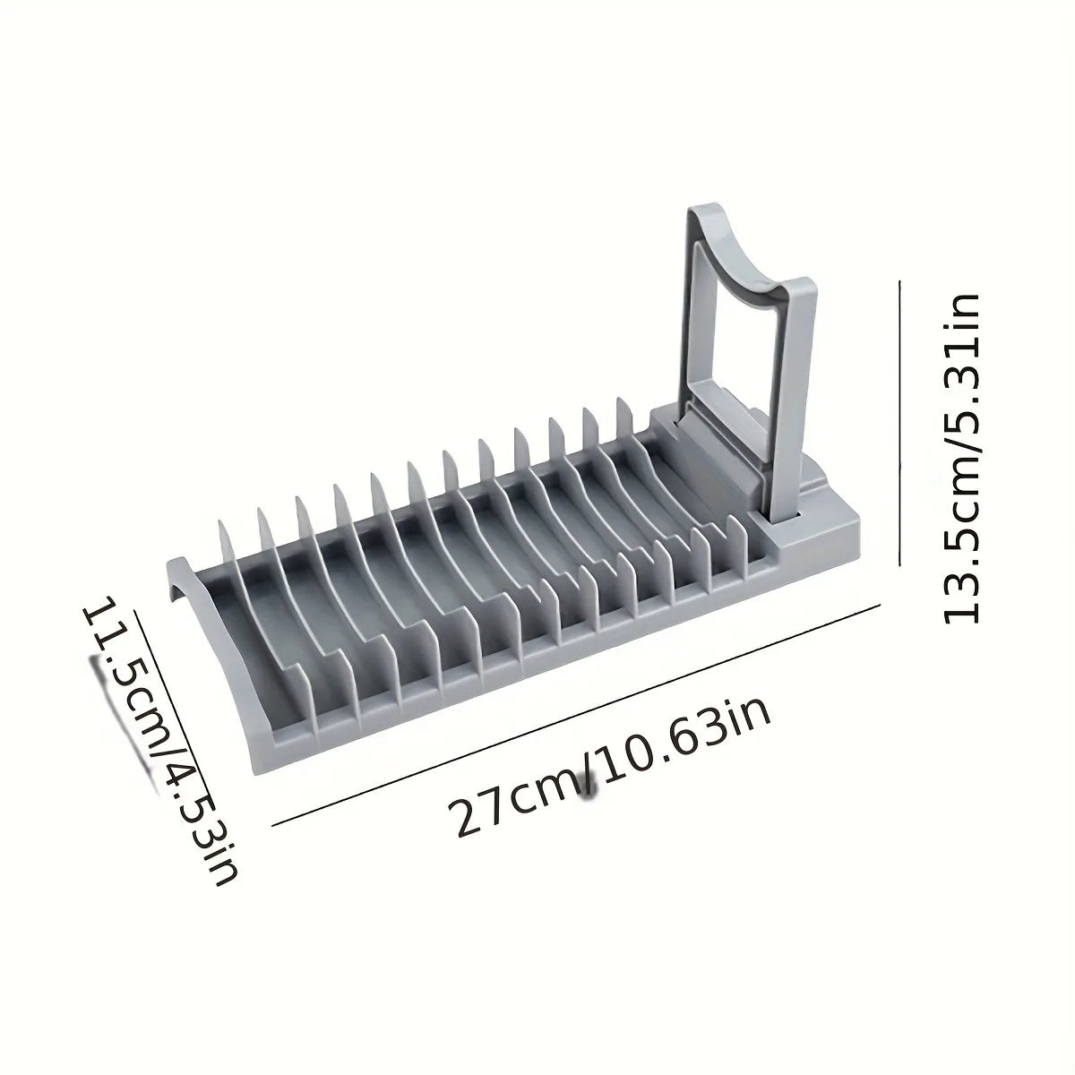 support vaisselle pliable gris blanc compartiments assiettes moderne utilisation multiple rangement cuisineolvable