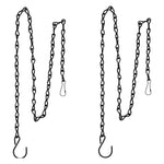 chaînes métalliques noires argent classiques boucles anneau 50cm 90cm 24cm
