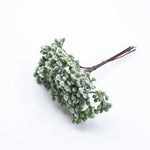 bouquets artificiels naturels vintage extérieurs branches accrochées fleurs boutons vert doré argenté rose six