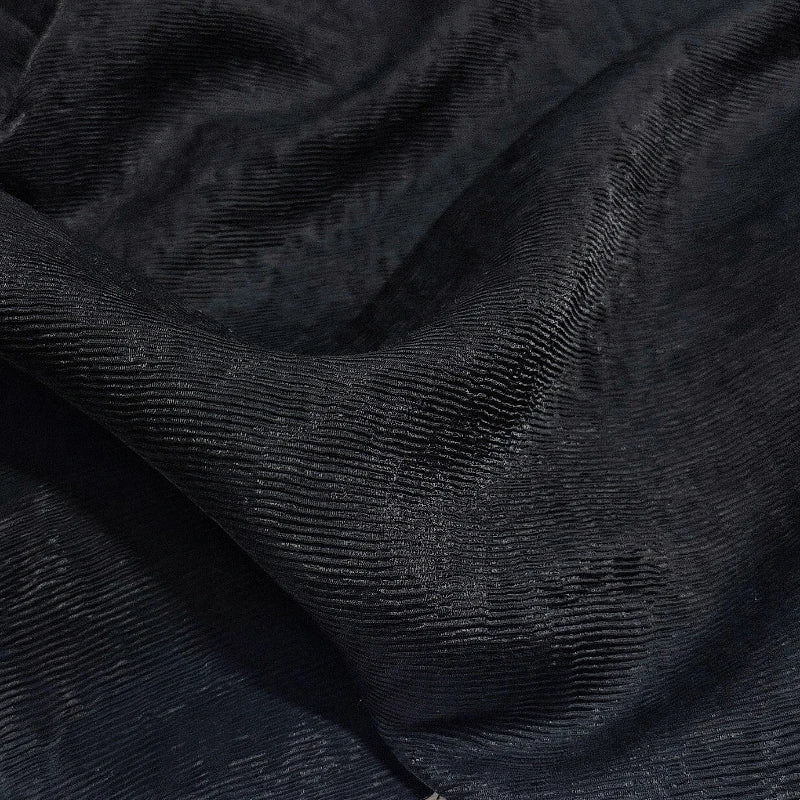 tissu coton noir texturé rayures verticales 145cm large décoration bricolage artisanal respirant plain