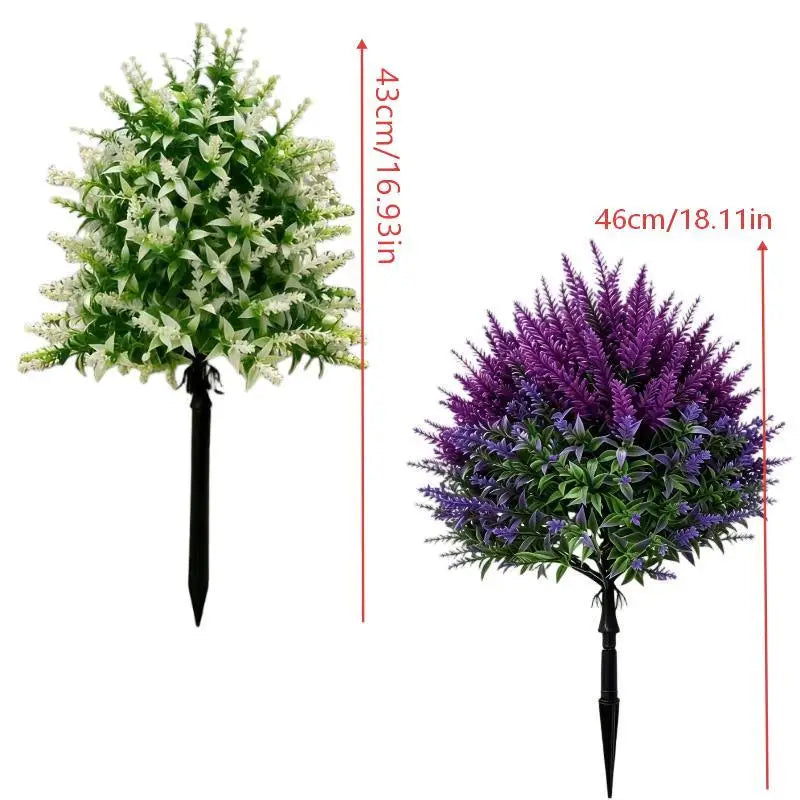 arbre artificiel violet feuilles vertes fleurs patio moderne jardin extérieur piquet fixéextérieur decoration anniversaire