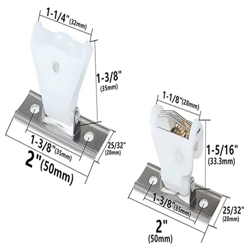 support rideau blanc moderne plaque fixation eyelets kit poulie fenêtre