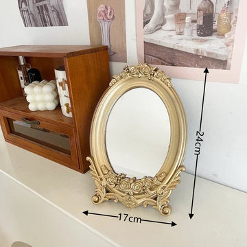 miroir decoratif or floral vintage baroque chambre table plateau decoration mariage