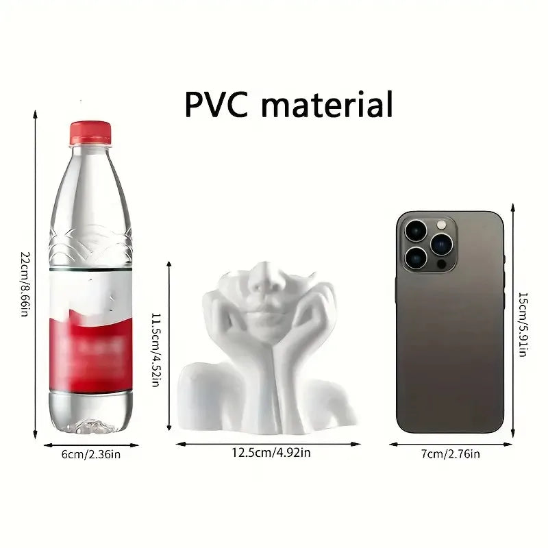 rangement pinceaux maquillage boite forme femme moderne bouteille parfum transparent pinceaux doux duveteux decoratif