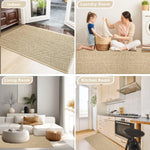 tapis moderne minimaliste gris beige antidérapant résistant corrosion solide polyestère durable chambre