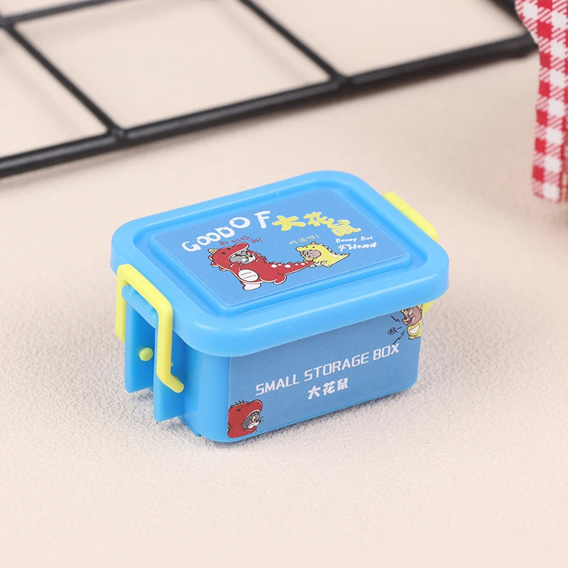 boîtes rangement jaune bleu rose violet dessins animés enfant poignées couvercles contemporain simulation enfants