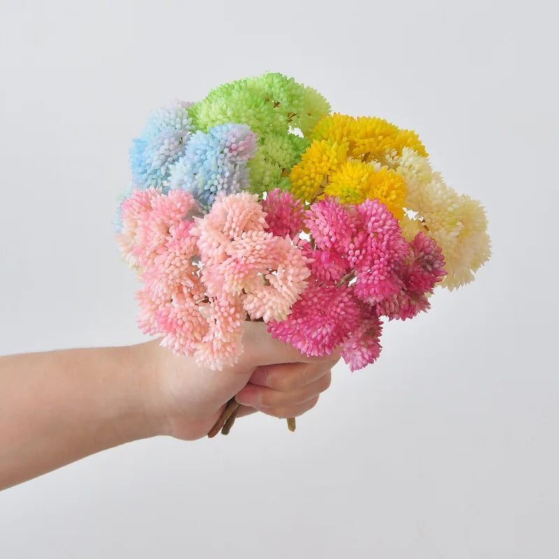 bouquet fleurs artificielles pièces moderne minimaliste variées couleurs decoration interieur exterior